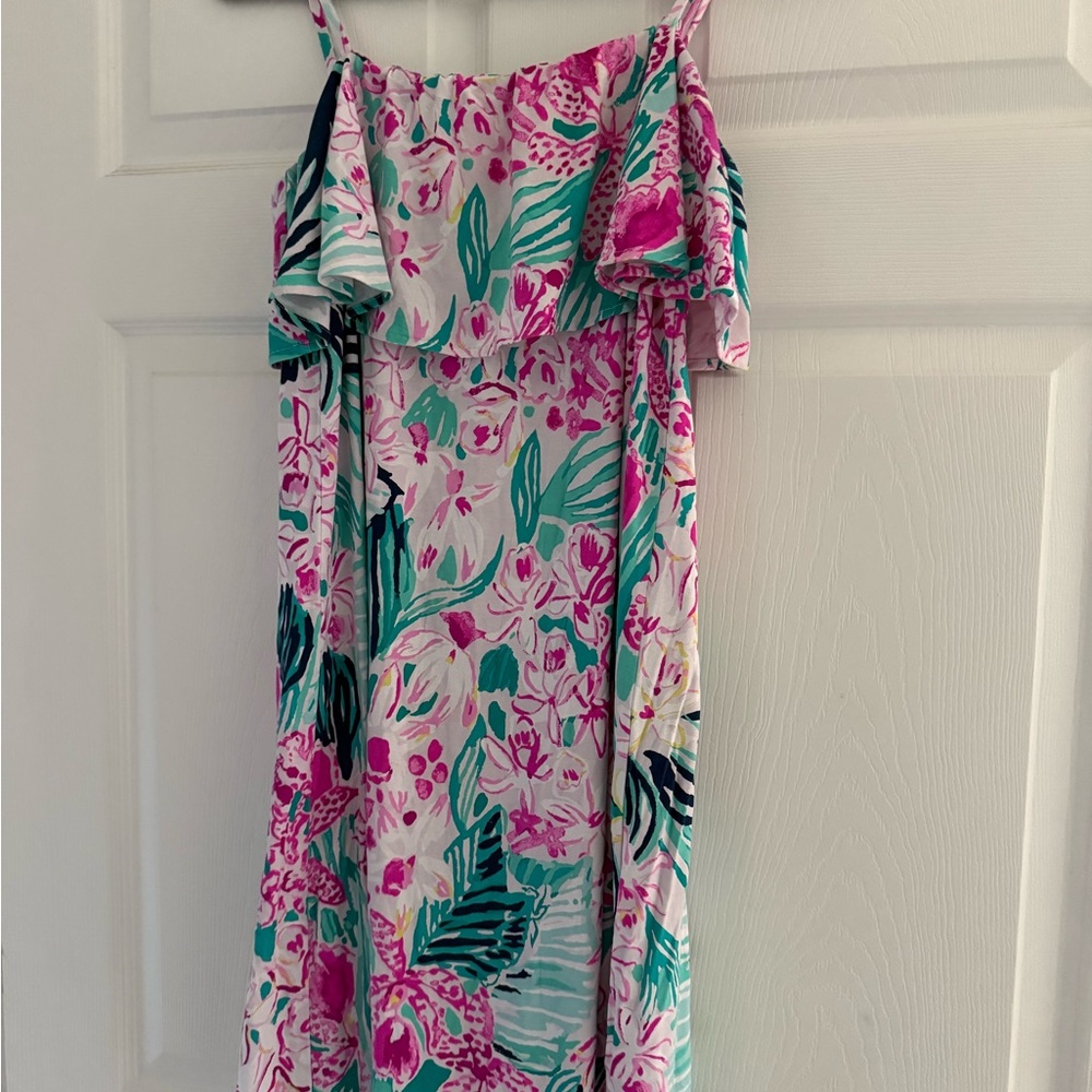 Lilly Pulitzer Pink and Green Patterned Dress